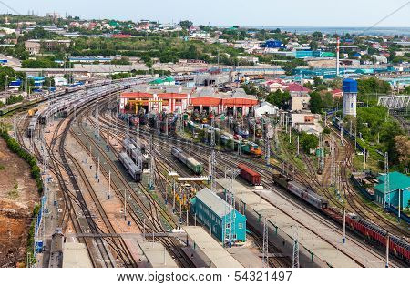 Samara, Russia View From The Lookout Of Samara Rail Terminal