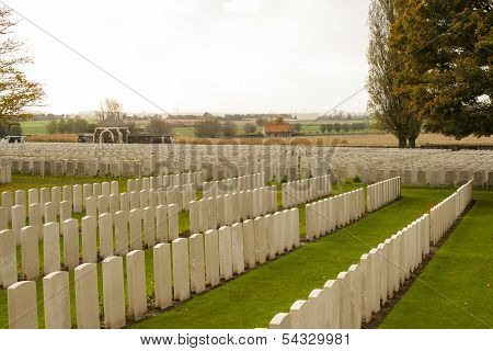 World War One Cemetery Tyne Cot Belgium Flanders Ypres