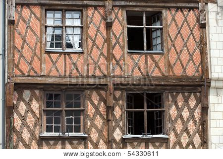 Half-timbered house in Tours Loire Valley France