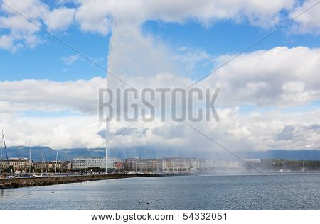 city of Geneva the Leman Lake and the Water