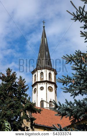 Tower Of City Cathedral In Levoca
