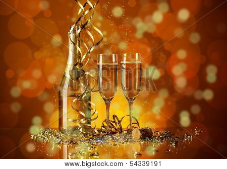 Two Champagne Glasses
