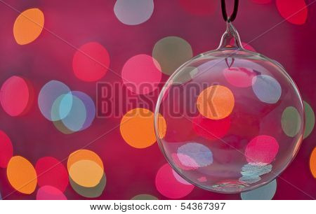 Clear Glass Christmas Ornament
