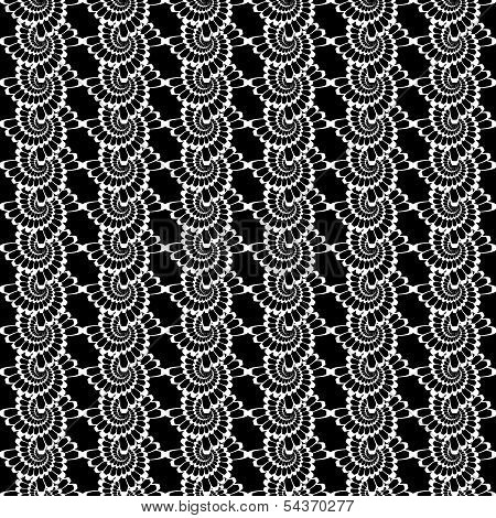 Design Seamless Monochrome Vertical Wattled Pattern
