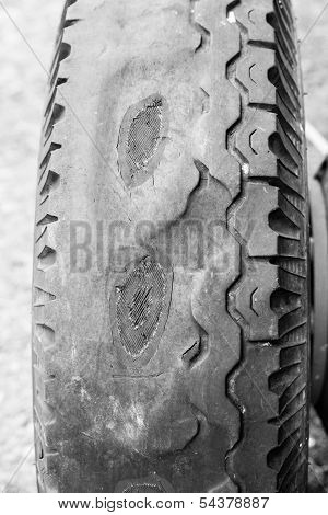Extremely Worn Tire