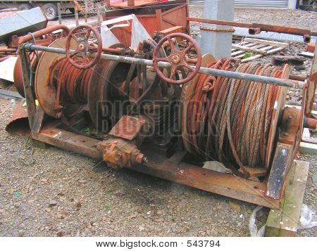Stary trałowania wciągarki