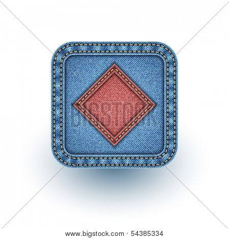 Denim poker. Vector illustration. Eps 10