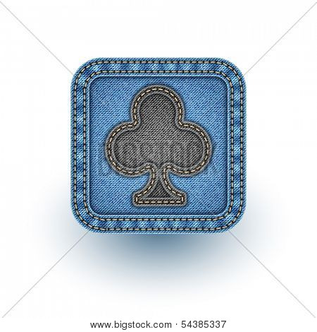 Denim poker. Vector illustration. Eps10