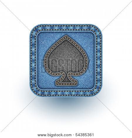 Denim poker. Vector illustration. Eps 10
