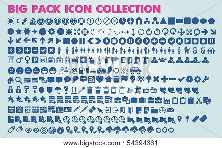 Collection of universal icons for web and mobile, vector