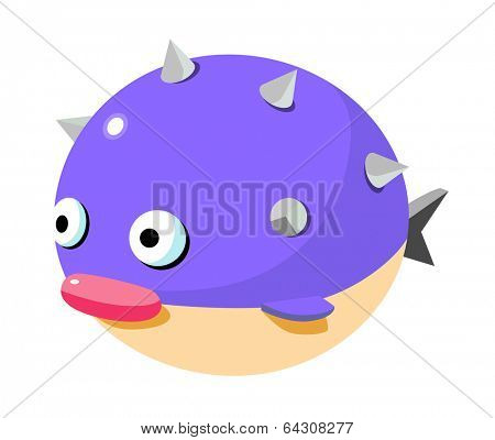 vector icon blow fish