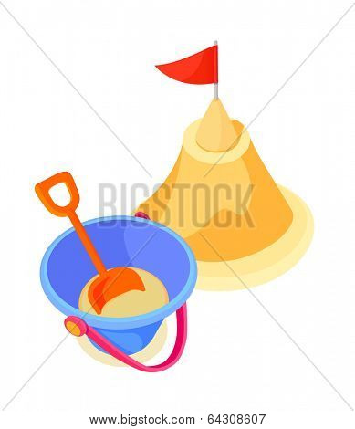 vector icon sand castle