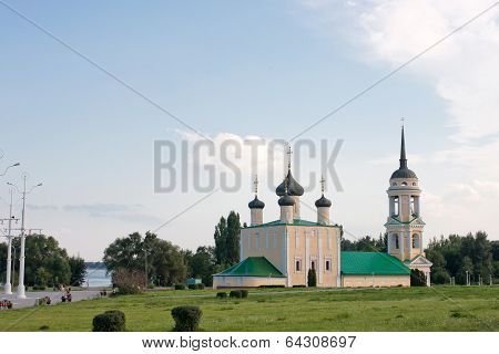 Uspenskaya Church near the Admiralty square in Voronezh, Russia