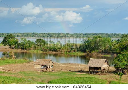 Amazon River Landscape In Brazil