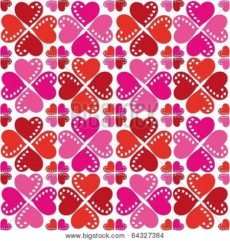 Pattern Of Hearts Seamless Texture