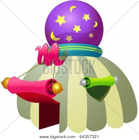 Vector illustration of Fortune teller's tent