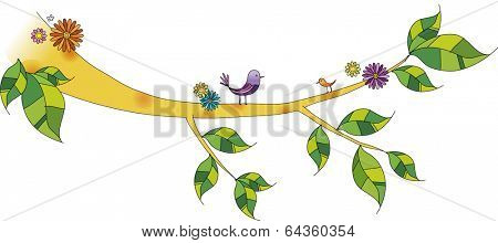 The view of bird on the bough 