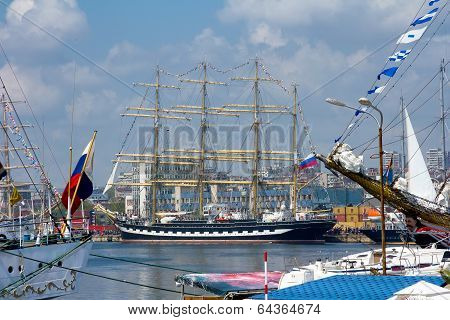 Varna, Bulgaria, May 1, 2014: International Regatta SCF BLACK SEA TALL SHIPS REGATA 2014, Varna, Bul