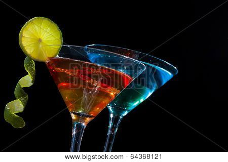 Molecular mixology - Cocktail with juice sphere