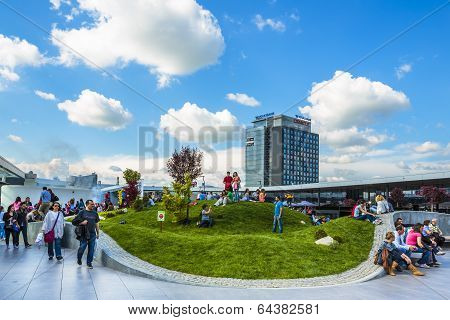 Crowded Shopping Center, Bucharest, Romania
