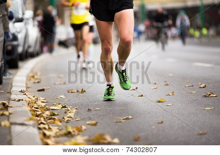 Marathon Running Race, People Feet