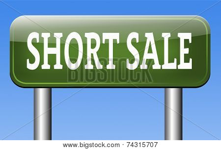 short sale reduced prices sales banner mortgage foreclosure and house reposession 