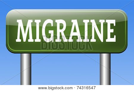 migraine acute or chronic headache need for painkiller or prevent pain 