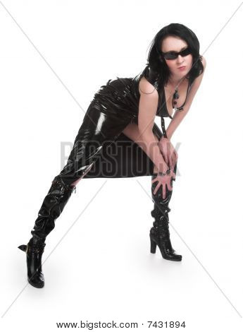 The Girl In Clothes From Latex