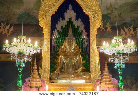 Golden Buddha statue in Thailand