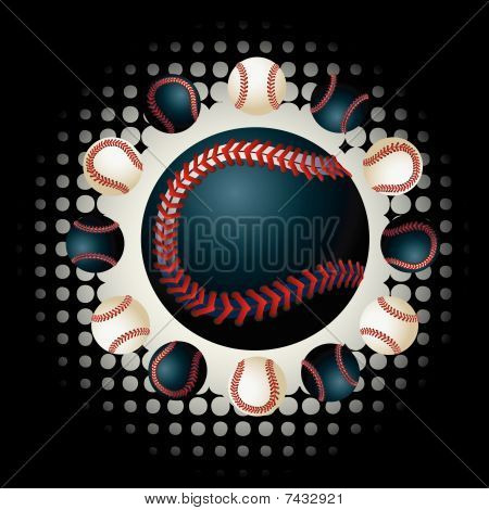 Haftone e baseball nero