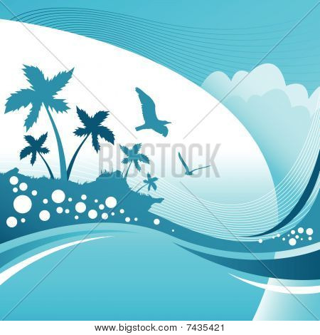 fond bleu tropical