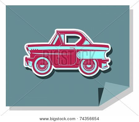Flat Illustration Of Classics Cars