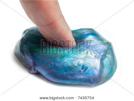 Isolato dito toccare melma