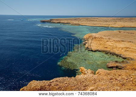 Red Sea coast in the Ras Muhammad National Park. Egypt