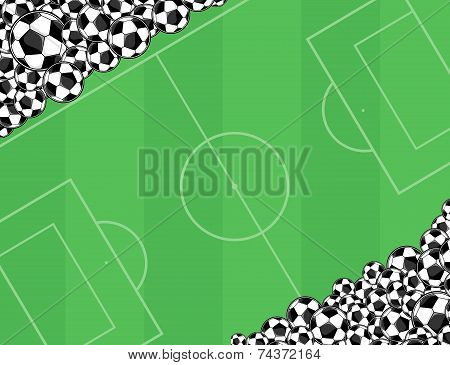 soccer balls and playing field