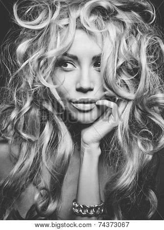 Beautiful Blond Woman Portrait