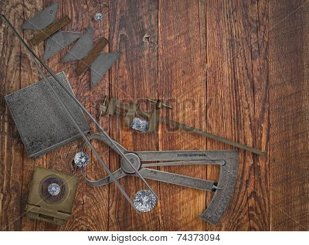 Vintage Jeweler Tools And Diamonds
