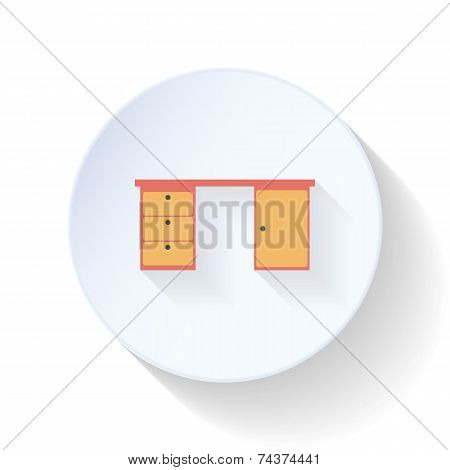 Writing Desk Flat Icon