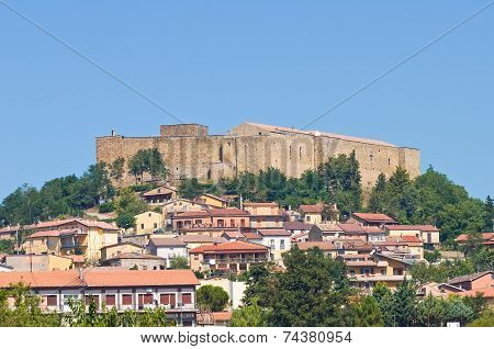 Panoramic view of Lagopesole. Basilicata. Southern Italy.