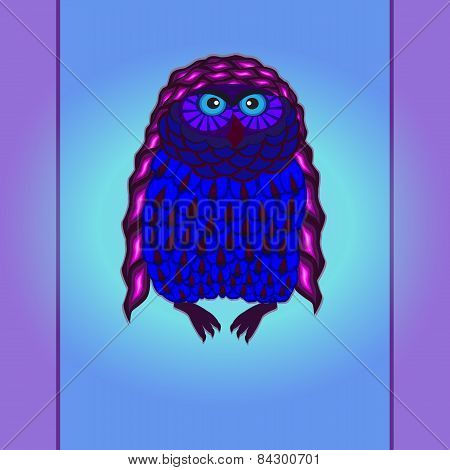 Purple Owl Card