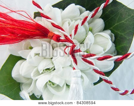 1st of March tradition white and red cord martisor