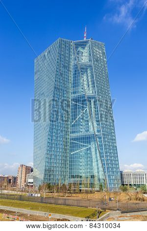 New Seat Of The European Central Bank In Frankfurt
