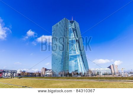 New Seat Of The European Central Bank In Frankfurt