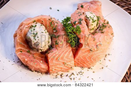 Crab Stuffed Salmon