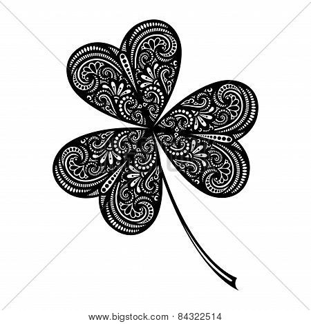 Vector St. Patrick's Day Symbol, Leaf Clower