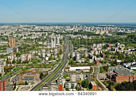 Vilnius City Capital Of Lithuania Aerial View