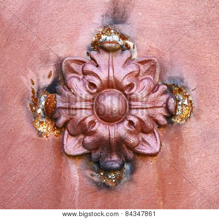 Abstract  Rusty Brass Brown Knocker Olgiate Olona Varese Italy