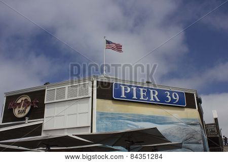 Roof Architectural Detail Of Famous Pier 39 In San Francisco