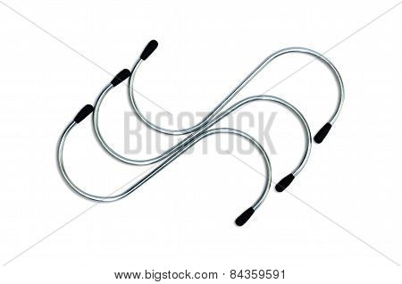 S- Shape Hooks Isolated On White