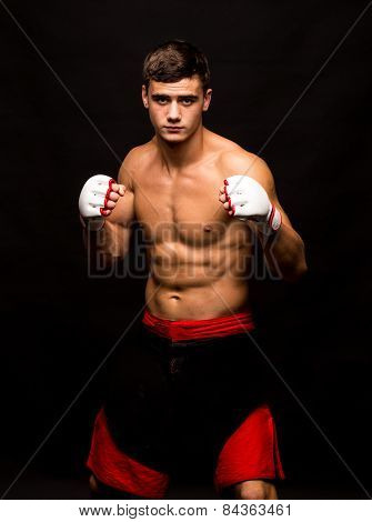Male model. Kickboxing.